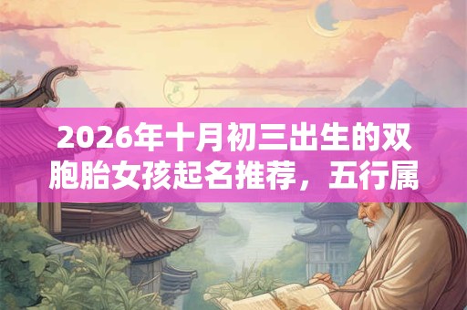2026年十月初三出生的双胞胎女孩起名推荐,五行属什么 2026年十月初三出生的双胞胎女孩起名推荐,五行属什么