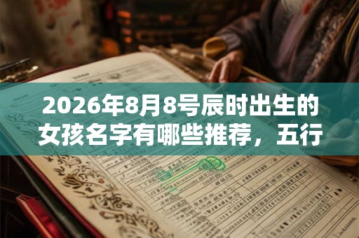 2026年8月8号辰时出生的女孩名字有哪些推荐，五行属什么
