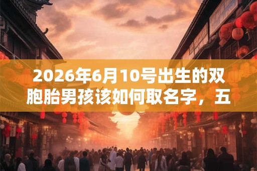 2026年6月10号出生的双胞胎男孩该如何取名字,五行属什么 2026年6月10号出生的双胞胎男孩该如何取名字,五行属什么