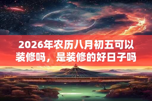 2026年农历八月初五可以装修吗，是装修的好日子吗？