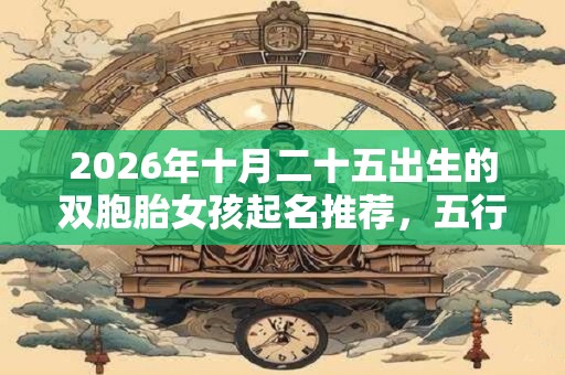 2026年十月二十五出生的双胞胎女孩起名推荐，五行属什么