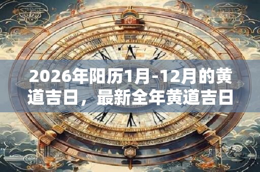 2026年阳历1月-12月的黄道吉日,最新全年黄道吉日查询 2026年阳历1月-12月的黄道吉日,最新全年黄道吉日查询