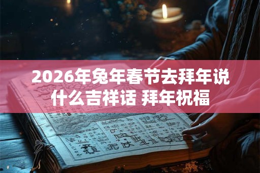 2026年兔年春节去拜年说什么吉祥话 拜年祝福