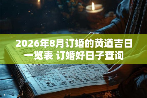 2026年8月订婚的黄道吉日一览表 订婚好日子查询 2026年8月订婚的黄道吉日一览表 订婚好日子查询