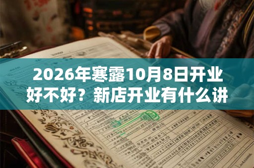 2026年寒露10月8日开业好不好？新店开业有什么讲究？