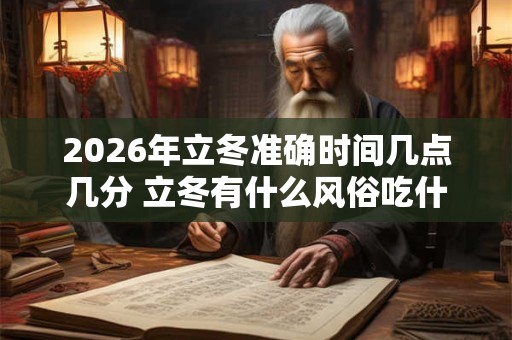 2026年立冬准确时间几点几分 立冬有什么风俗吃什么
