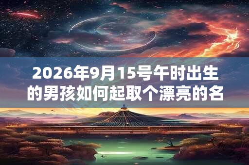 2026年9月15号午时出生的男孩如何起取个漂亮的名字和五行属性