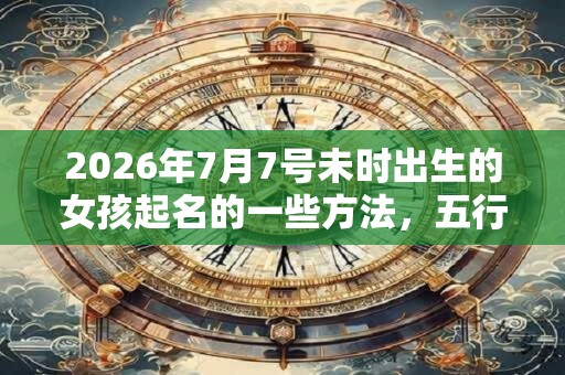 2026年7月7号未时出生的女孩起名的一些方法，五行是什么？
