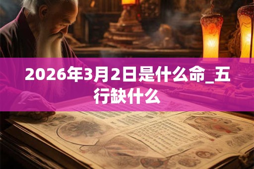 2026年3月2日是什么命_五行缺什么