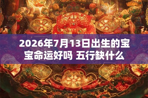 2026年7月13日出生的宝宝命运好吗 五行缺什么