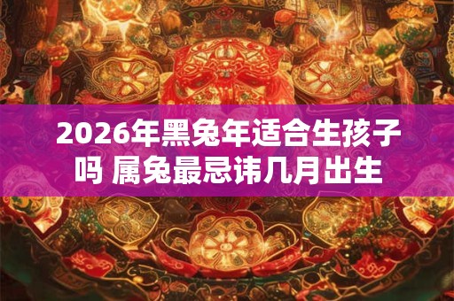 2026年黑兔年适合生孩子吗 属兔最忌讳几月出生 2026年黑兔年适合生孩子吗 属兔最忌讳几月出生