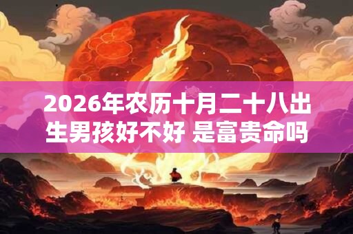 2026年农历十月二十八出生男孩好不好 是富贵命吗