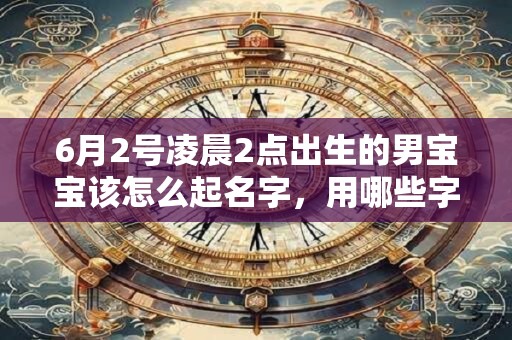 6月2号凌晨2点出生的男宝宝该怎么起名字，用哪些字好