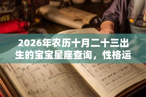 2026年农历十月二十三出生的宝宝星座查询，性格运势解析