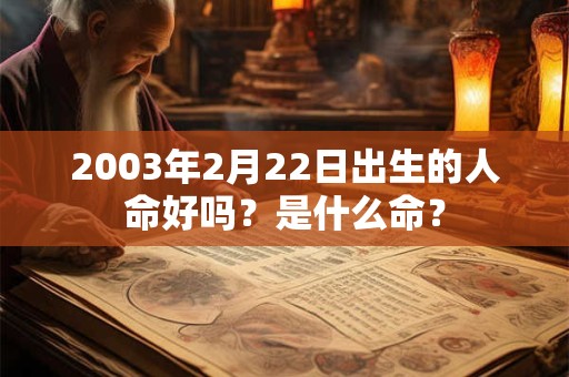 2003年2月22日出生的人命好吗?是什么命? 2003年2月22日出生的人命好吗?是什么命?