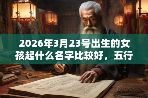 2026年3月23号出生的女孩起什么名字比较好，五行属什么