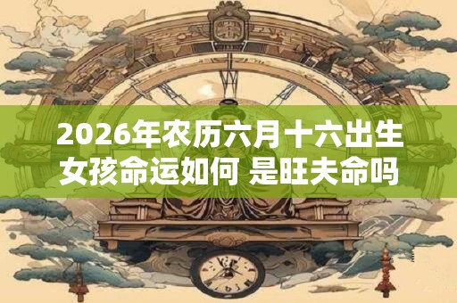 2026年农历六月十六出生女孩命运如何 是旺夫命吗