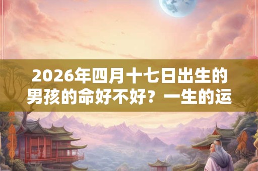 2026年四月十七日出生的男孩的命好不好？一生的运势如何？