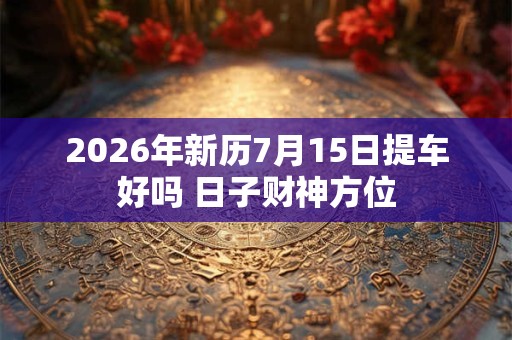 2026年新历7月15日提车好吗 日子财神方位