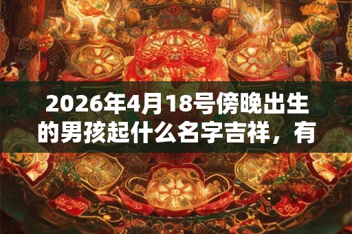 2026年4月18号傍晚出生的男孩起什么名字吉祥，有什么名字推荐？
