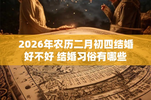 2026年农历二月初四结婚好不好 结婚习俗有哪些 2026年农历二月初四结婚好不好 结婚习俗有哪些