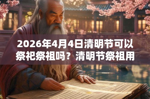 2026年4月4日清明节可以祭祀祭祖吗？清明节祭祖用什么祭品？