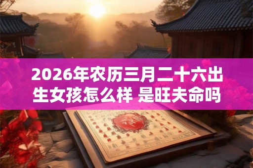 2026年农历三月二十六出生女孩怎么样 是旺夫命吗