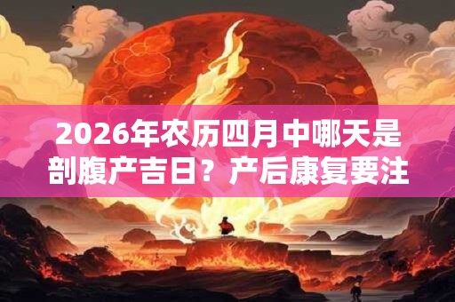 2026年农历四月中哪天是剖腹产吉日？产后康复要注意什么？