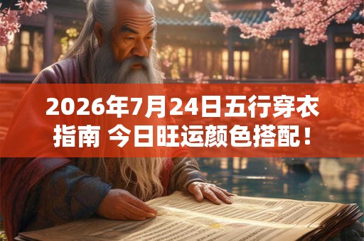 2026年7月24日五行穿衣指南 今日旺运颜色搭配！