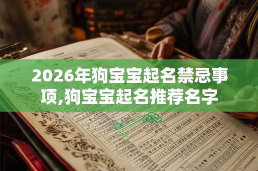 2026年狗宝宝起名禁忌事项,狗宝宝起名推荐名字