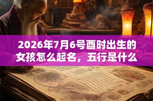 2026年7月6号酉时出生的女孩怎么起名,五行是什么? 2026年7月6号酉时出生的女孩怎么起名,五行是什么?