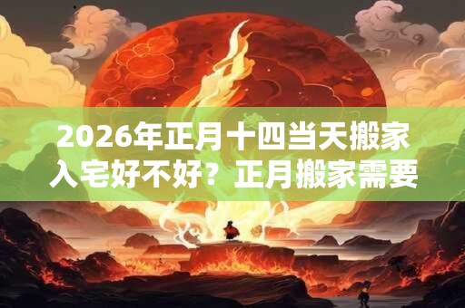 2026年正月十四当天搬家入宅好不好？正月搬家需要注意什么？