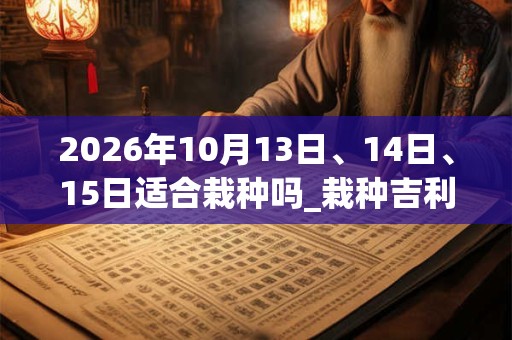 2026年10月13日、14日、15日适合栽种吗_栽种吉利吗 2026年10月13日、14日、15日适合栽种吗_栽种吉利吗
