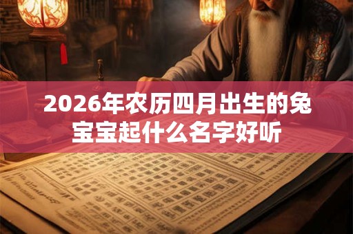 2026年农历四月出生的兔宝宝起什么名字好听