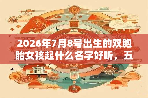 2026年7月8号出生的双胞胎女孩起什么名字好听，五行属什么？