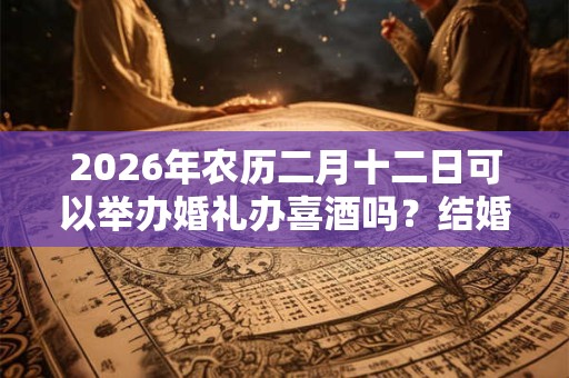 2026年农历二月十二日可以举办婚礼办喜酒吗？结婚合适吗？