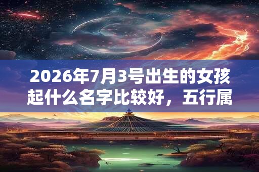 2026年7月3号出生的女孩起什么名字比较好，五行属什么