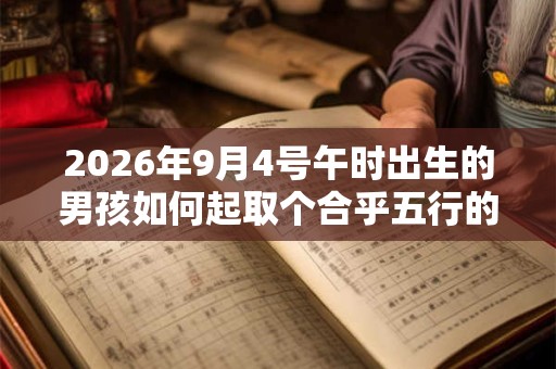 2026年9月4号午时出生的男孩如何起取个合乎五行的名字和五行属性