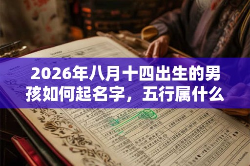 2026年八月十四出生的男孩如何起名字，五行属什么