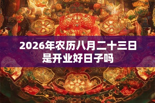 2026年农历八月二十三日是开业好日子吗