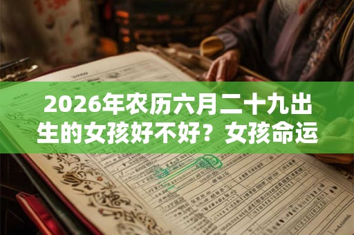 2026年农历六月二十九出生的女孩好不好？女孩命运分析。