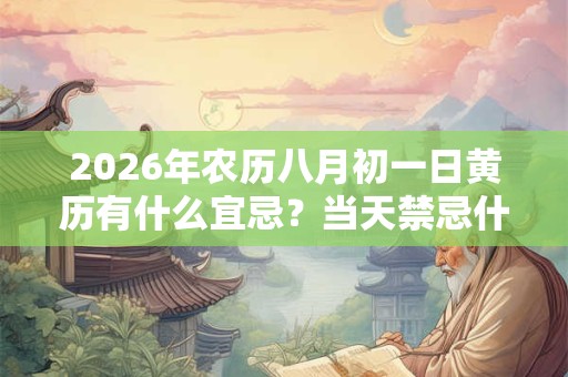 2026年农历八月初一日黄历有什么宜忌？当天禁忌什么