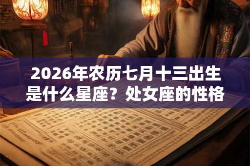 2026年农历七月十三出生是什么星座？处女座的性格怎么样呢？
