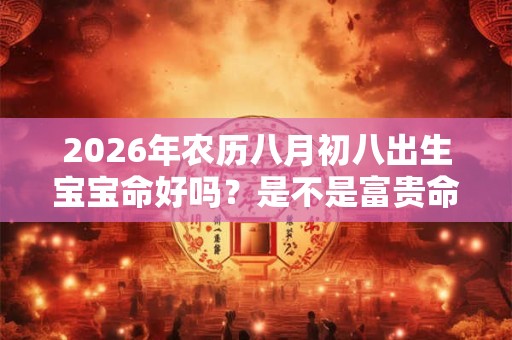 2026年农历八月初八出生宝宝命好吗?是不是富贵命? 2026年农历八月初八出生宝宝命好吗?是不是富贵命?