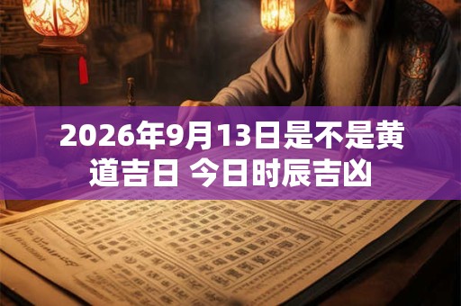 2026年9月13日是不是黄道吉日 今日时辰吉凶 2026年9月13日是不是黄道吉日 今日时辰吉凶