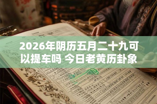 2026年阴历五月二十九可以提车吗 今日老黄历卦象 2026年阴历五月二十九可以提车吗 今日老黄历卦象
