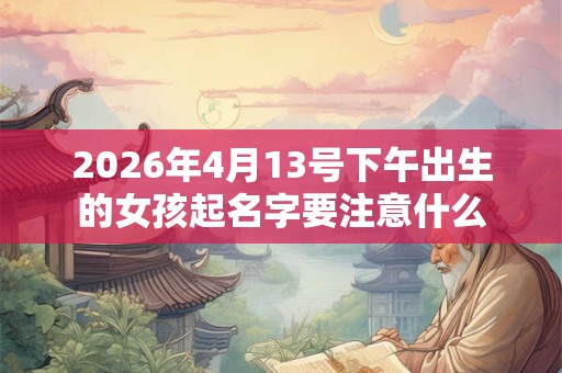 2026年4月13号下午出生的女孩起名字要注意什么
