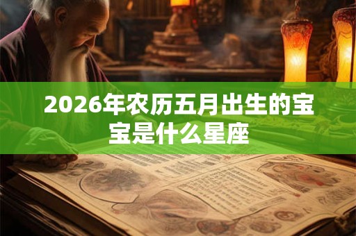 2026年农历五月出生的宝宝是什么星座