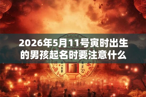 2026年5月11号寅时出生的男孩起名时要注意什么