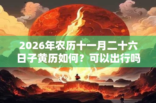 2026年农历十一月二十六日子黄历如何？可以出行吗？
